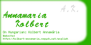 annamaria kolbert business card